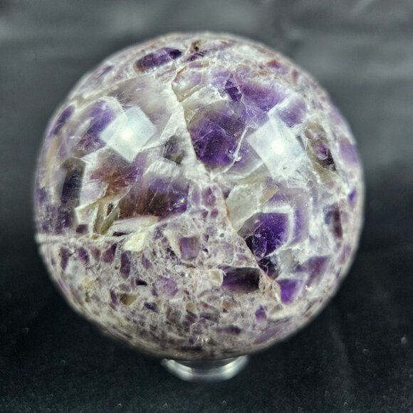 Chevron Amethyst Sphere - Picture 1 of 5